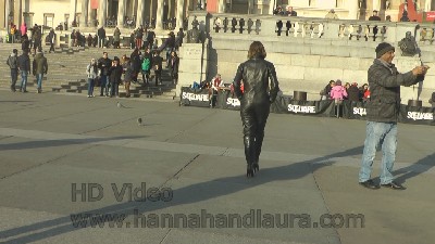 Jenny-walking-in-leather-pants-and-leather-boots