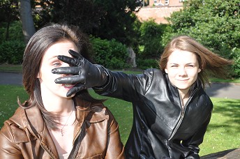 Girl-leather-gloves-mouth